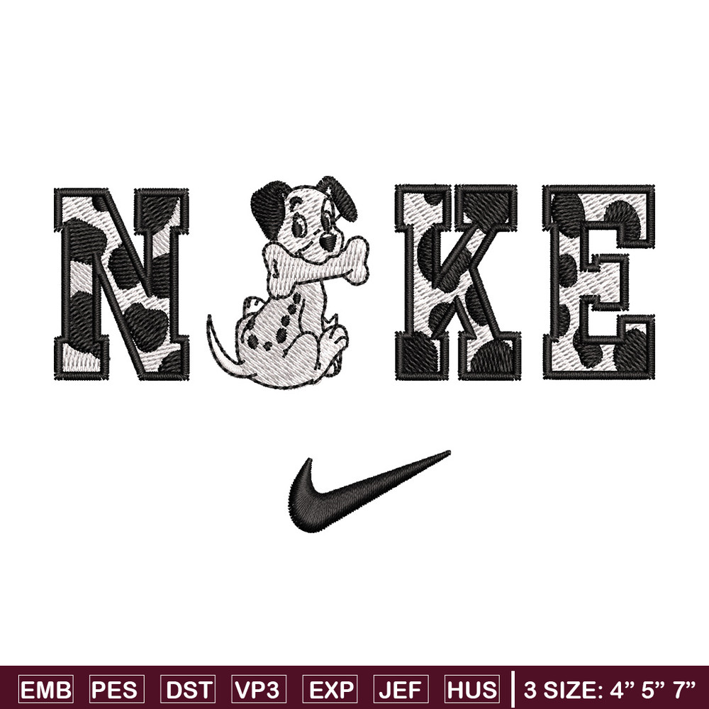 Nike x Dalmatian embroidery design, Dalmatian embroidery, Nike design,Embroidery shirt, Embroidery file,Digital download.jpg
