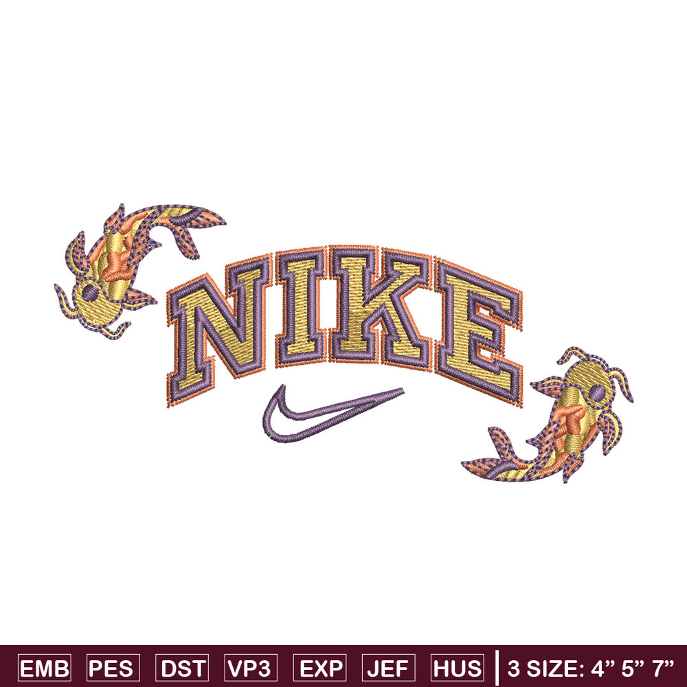 Nike x fish embroidery design, Fish embroidery, Nike design, Embroidery shirt, Embroidery file,Digital download.jpg