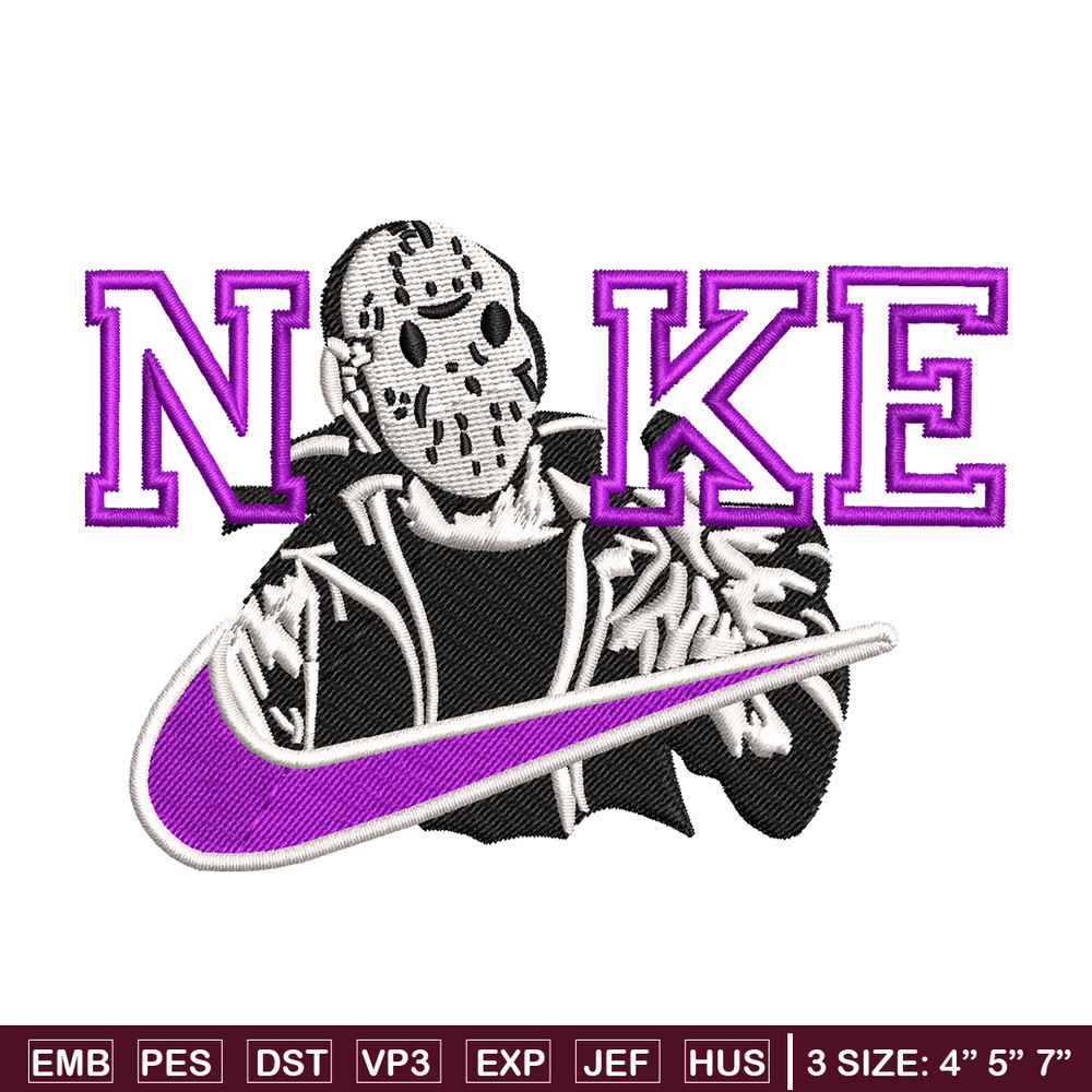 Nike x horror embroidery design, Horror movie embroidery, Nike design, Embroidery shirt, Embroidery file,Digital download.jpg