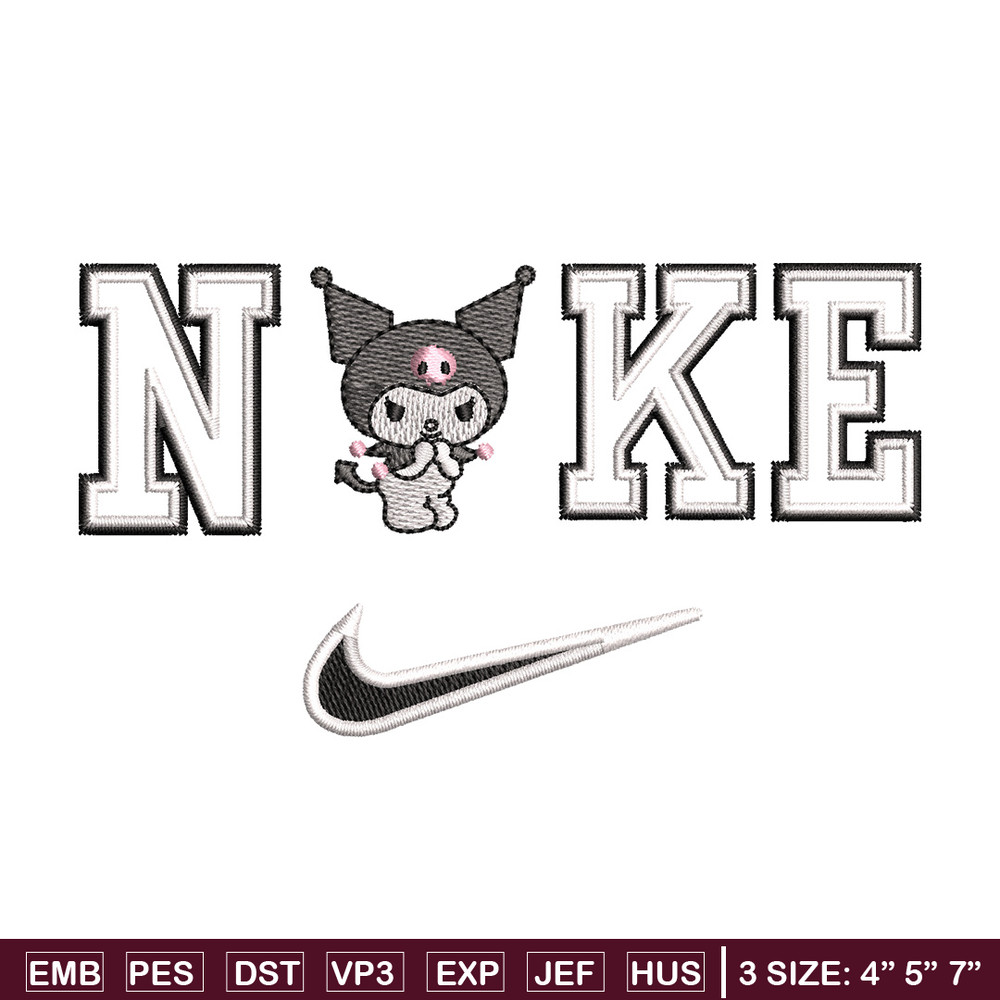 Nike x kuromi embroidery design, Kuromi embroidery, Nike design, Embroidery shirt, Embroidery file,Digital download.jpg