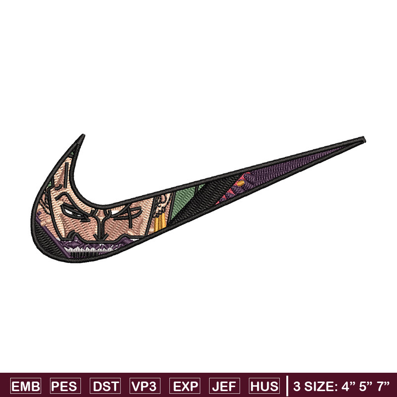 Nike x zoro embroidery design, One piece embroidery, Nike design, Embroidery shirt, Embroidery file, Digital download.jpg