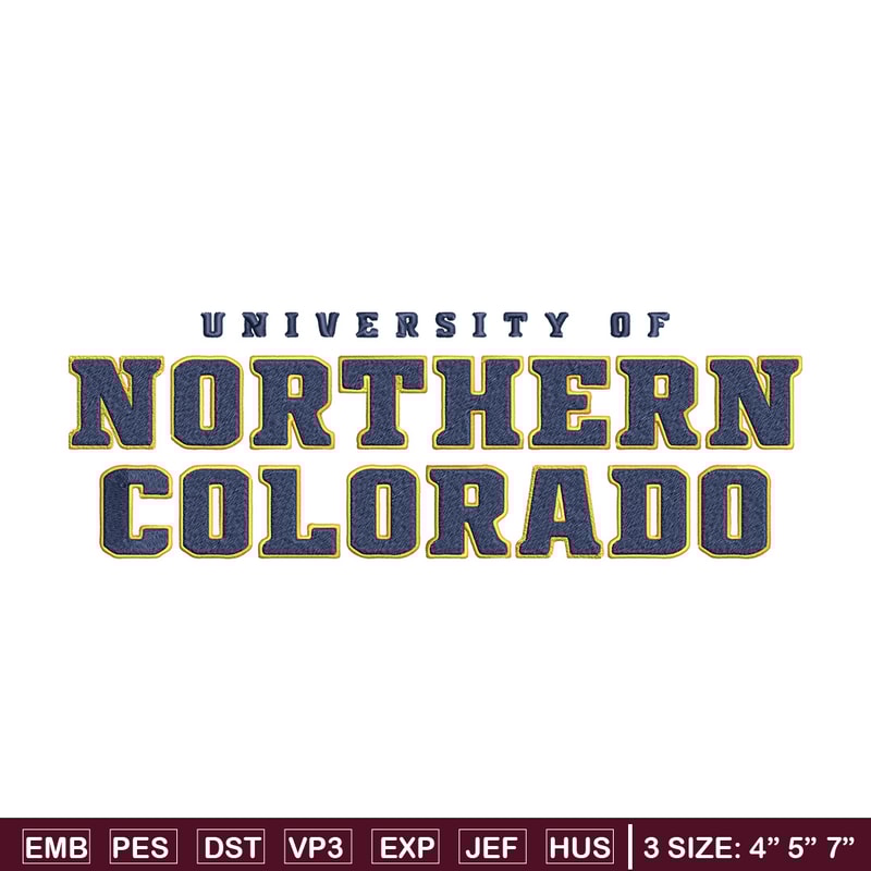 Northern Colorado logo embroidery design, NCAA embroidery, Sport embroidery, logo sport embroidery,Embroidery design..jpg