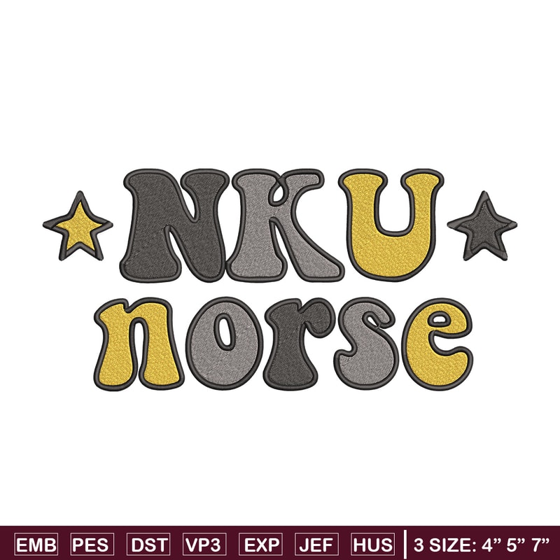 Northern Kentucky logo embroidery design, NCAA embroidery, Embroidery design, Logo sport embroiderySport embroidery.jpg