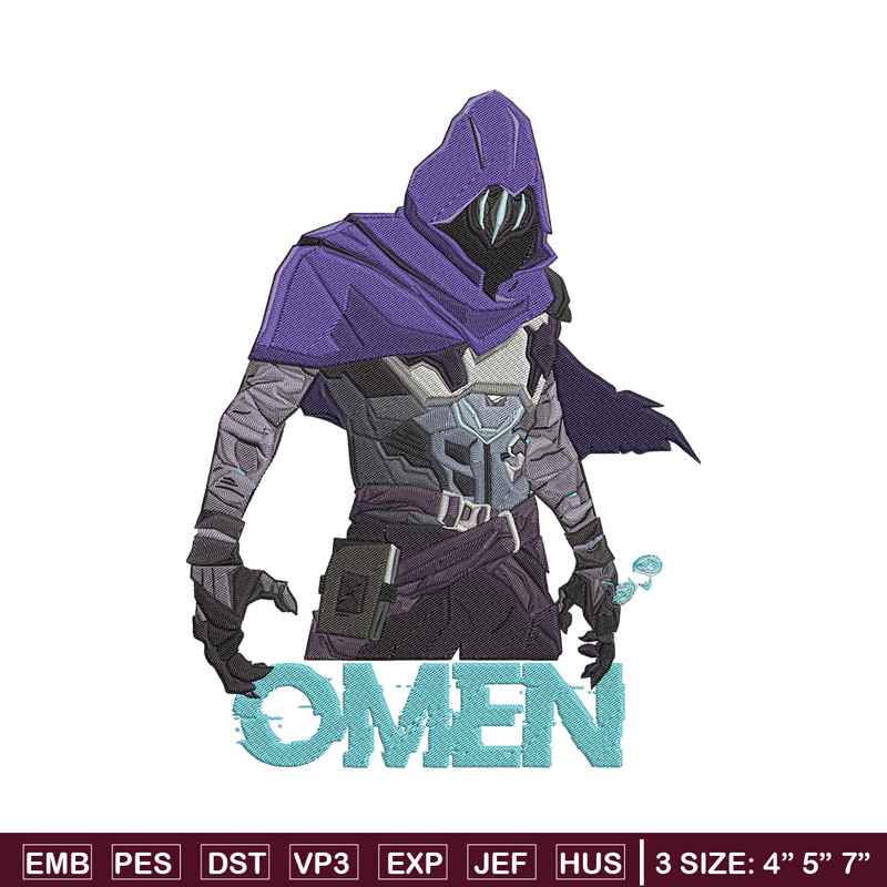 Omen poster Embroidery Design, Valorant Embroidery, Embroidery File, Anime Embroidery, Anime shirt, Digital download.jpg