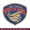 Orleans Pelicans design embroidery design, NBA embroidery, Sport embroidery, Embroidery design, Logo sport embroidery.jpg