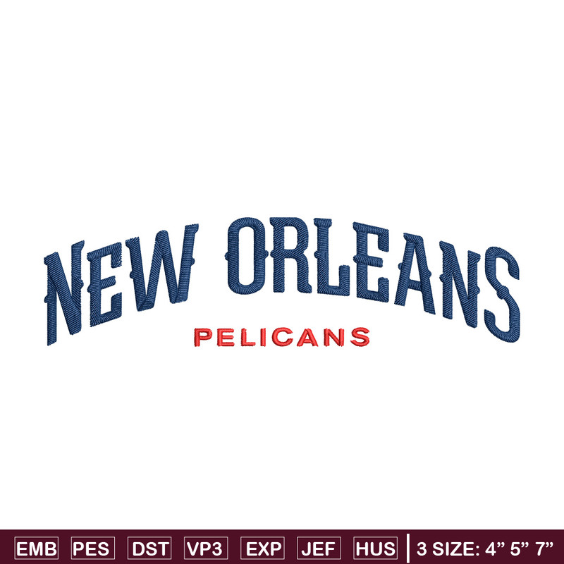 Orleans Pelicans logo embroidery design, NBA embroidery,Sport embroidery, Logo sport embroidery, Embroidery design..jpg