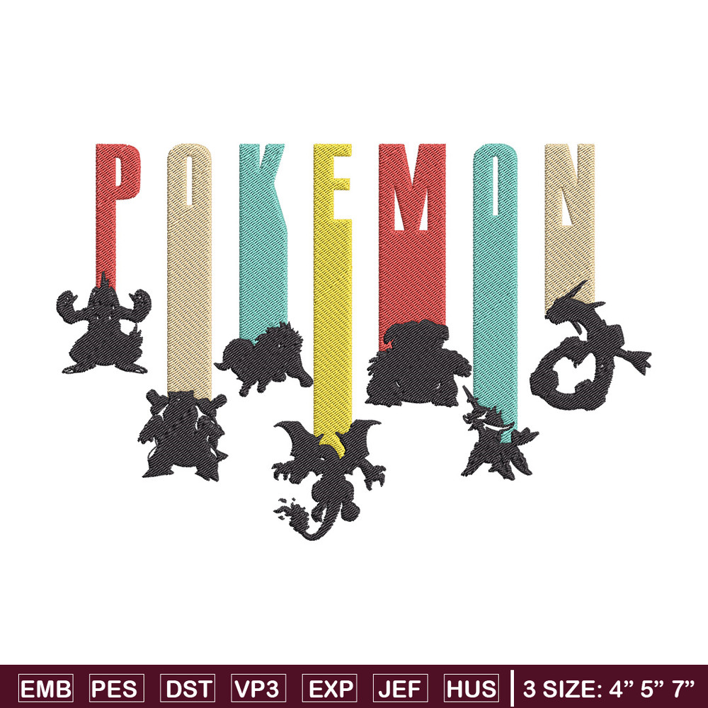 Pokemon poster Embroidery Design, Pokemon Embroidery, Embroidery File, Anime Embroidery, Anime shirt, Digital download.jpg