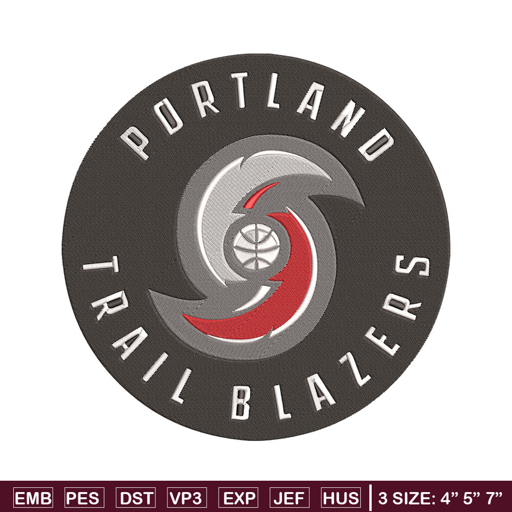 Portland Trail Blazers Logo embroidery design,NBA embroidery,Sport embroidery , Embroidery design, Logo sport embroidery.jpg