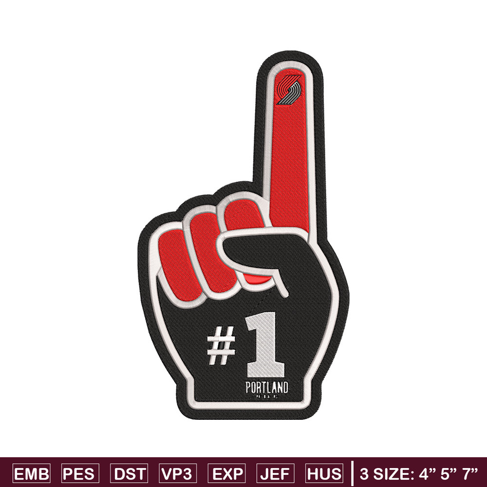 Portland Trail Blazers no 1 embroidery design,NBA embroidery, Sport embroidery, Embroidery design,Logo sport embroidery..jpg
