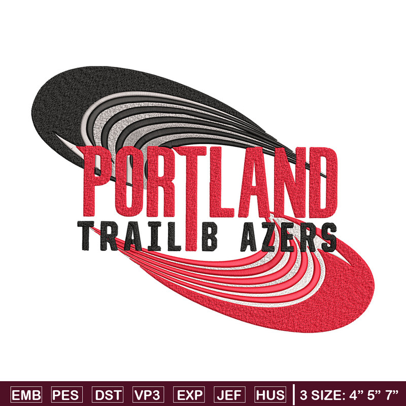 Portland Trail Blazers no 1 embroidery design,NBA embroidery, Sport embroidery,Embroidery design,Logo sport embroidery..jpg