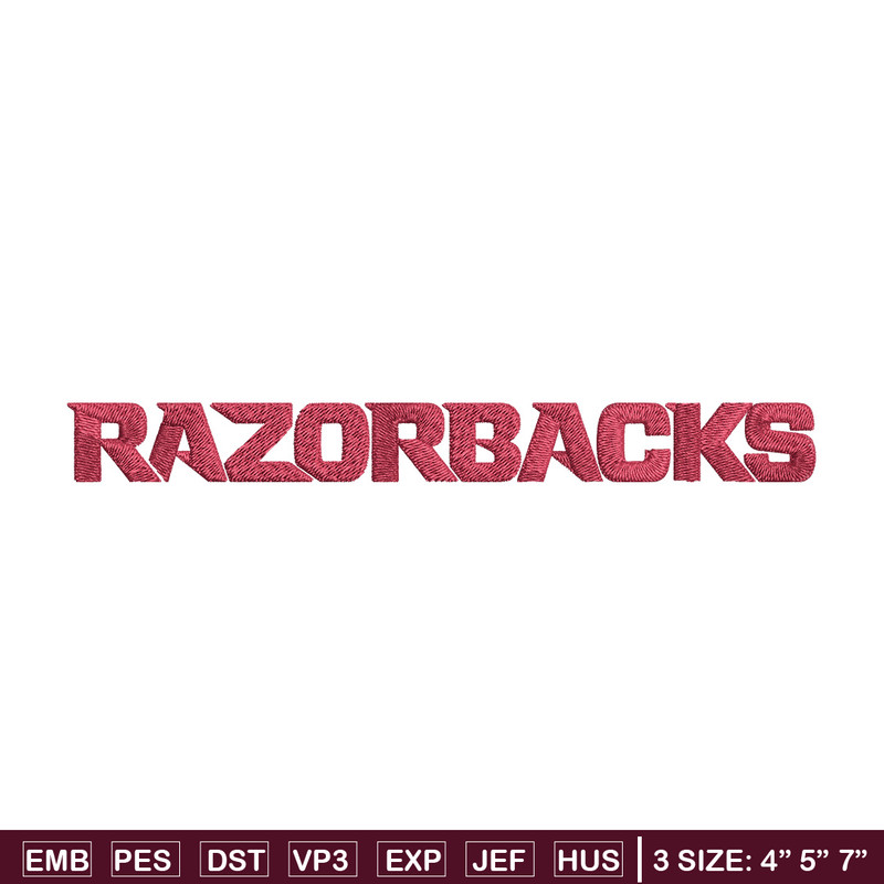 Razorbacks Logo embroidery design, Logo embroidery, Sport embroidery, logo sport embroidery, Embroidery design.jpg