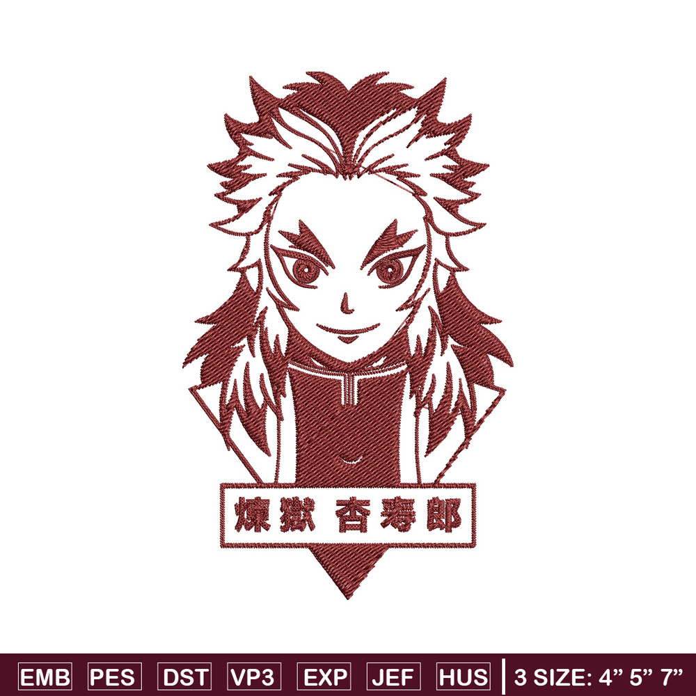 Rengoku poster Embroidery Design, Demon slayer Embroidery, Embroidery File, Anime Embroidery, Digital download..jpg