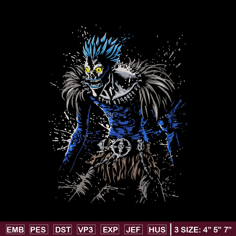 Ryuk Embroidery Design, Death note Embroidery, Embroidery File, Anime Embroidery, Anime shirt, Digital download.jpg