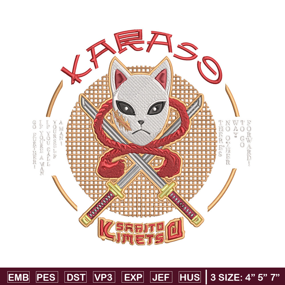 Sabito mask Embroidery Design, Demon slayer Embroidery, Embroidery File, Anime Embroidery, Anime shirt, Digital download.jpg