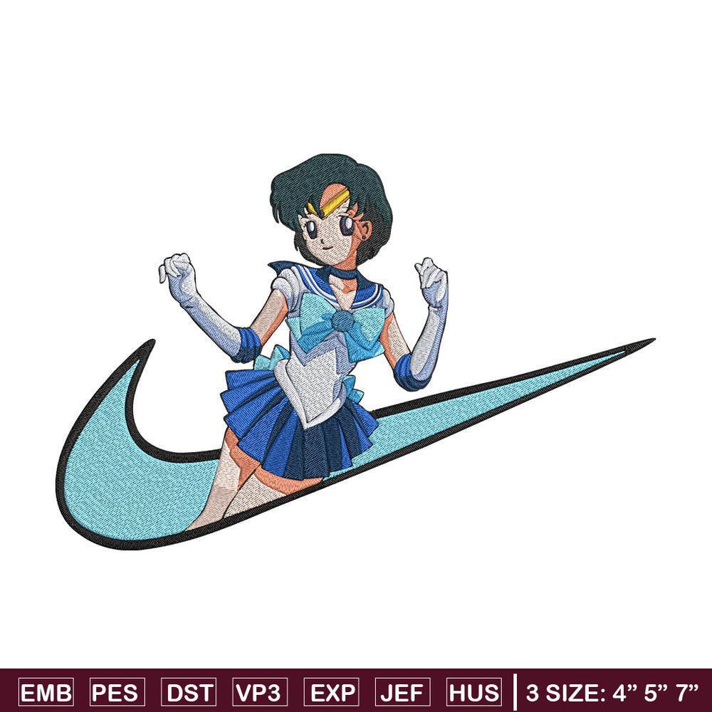 Sailor Mercury Embroidery Design, Sailor moon Embroidery, Embroidery File, Nike Embroidery, Anime shirt,Digital download.jpg