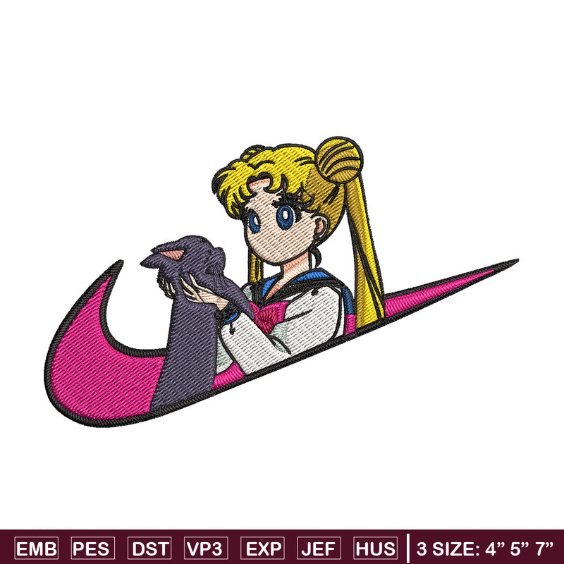 Sailor Moon Embroidery Design, Sailor Moon Embroidery, Embroidery File, Nike Embroidery, Anime shirt, Digital download..jpg