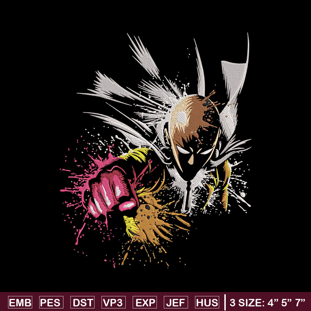 Saitama punch Embroidery Design, One punch man Embroidery,Embroidery File, Anime Embroidery,Anime shirt,Digital download.jpg