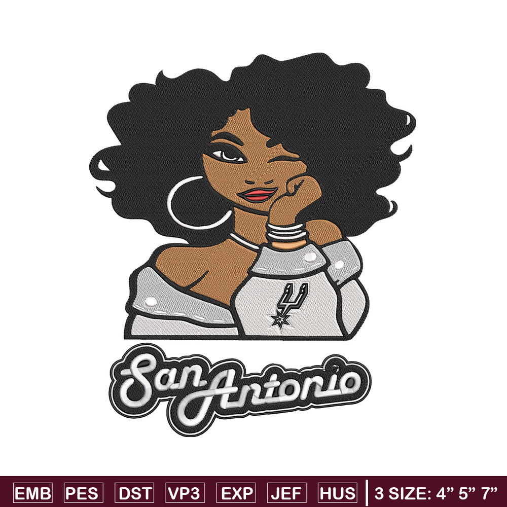 San Antonio Spurs girl embroidery design, NBA embroidery,Sport embroidery,Embroidery design,Logo sport embroidery.jpg