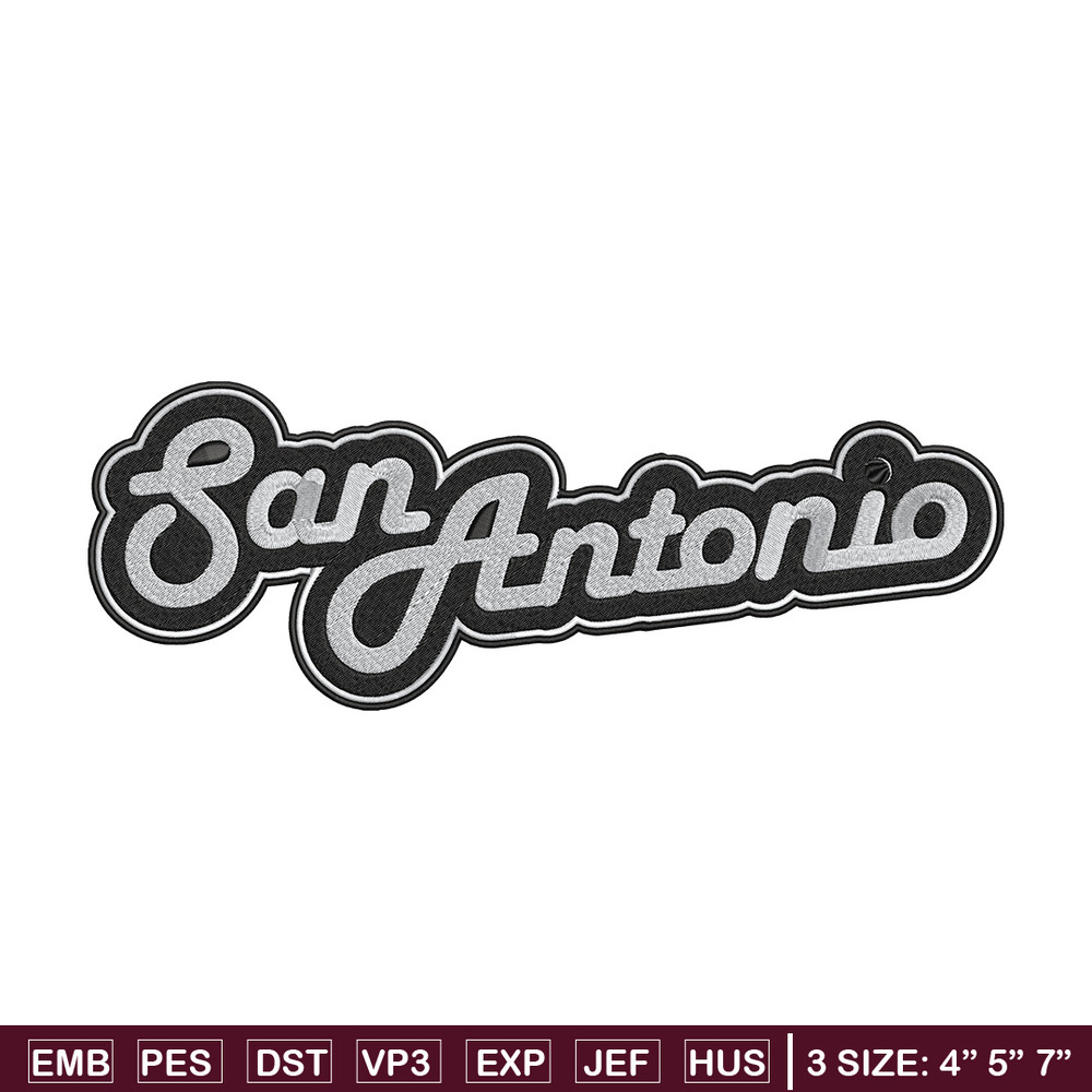 San Antonio Spurs logo embroidery design, NBA embroidery, Embroidery design,Logo sport embroidery,Sport embroidery..jpg