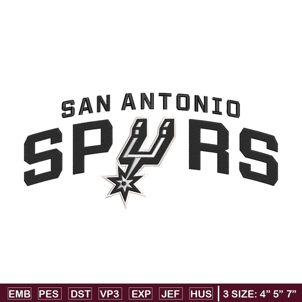 San Antonio Spurs Logo embroidery design, NBA embroidery, Sport embroidery, Embroidery design, Logo sport embroidery..jpg