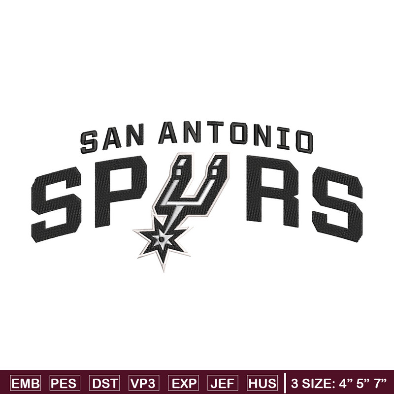 San Antonio Spurs Logo embroidery design, NBA embroidery, Sport embroidery, Embroidery design, Logo sport embroidery..jpg