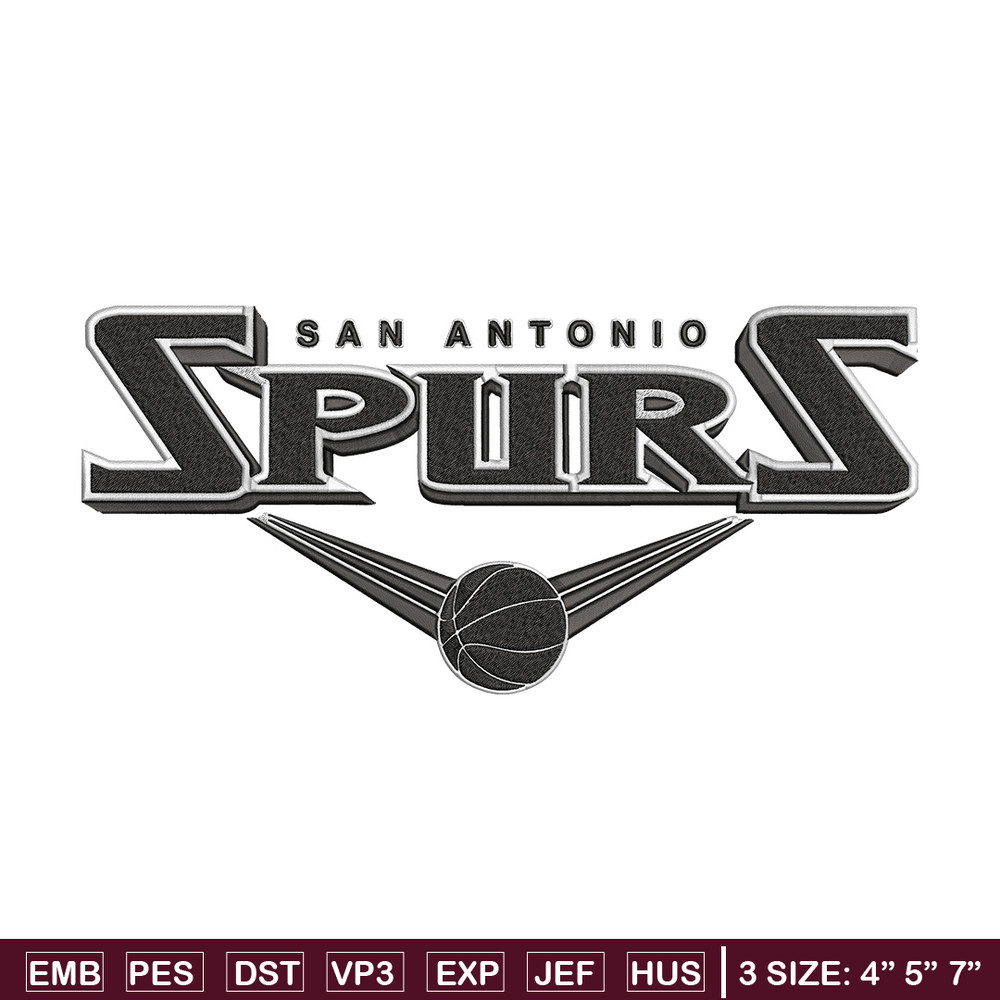 San Antonio Spurs logo embroidery design, NBA embroidery,Embroidery design, Logo sport embroidery, Sport embroidery.jpg