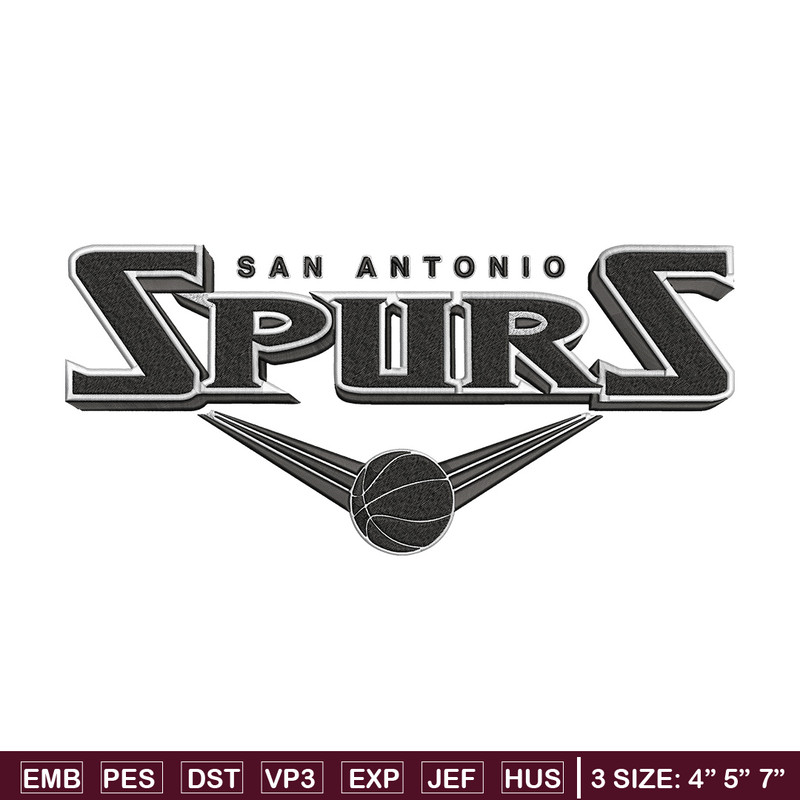 San Antonio Spurs logo embroidery design, NBA embroidery,Embroidery design, Logo sport embroidery, Sport embroidery.jpg
