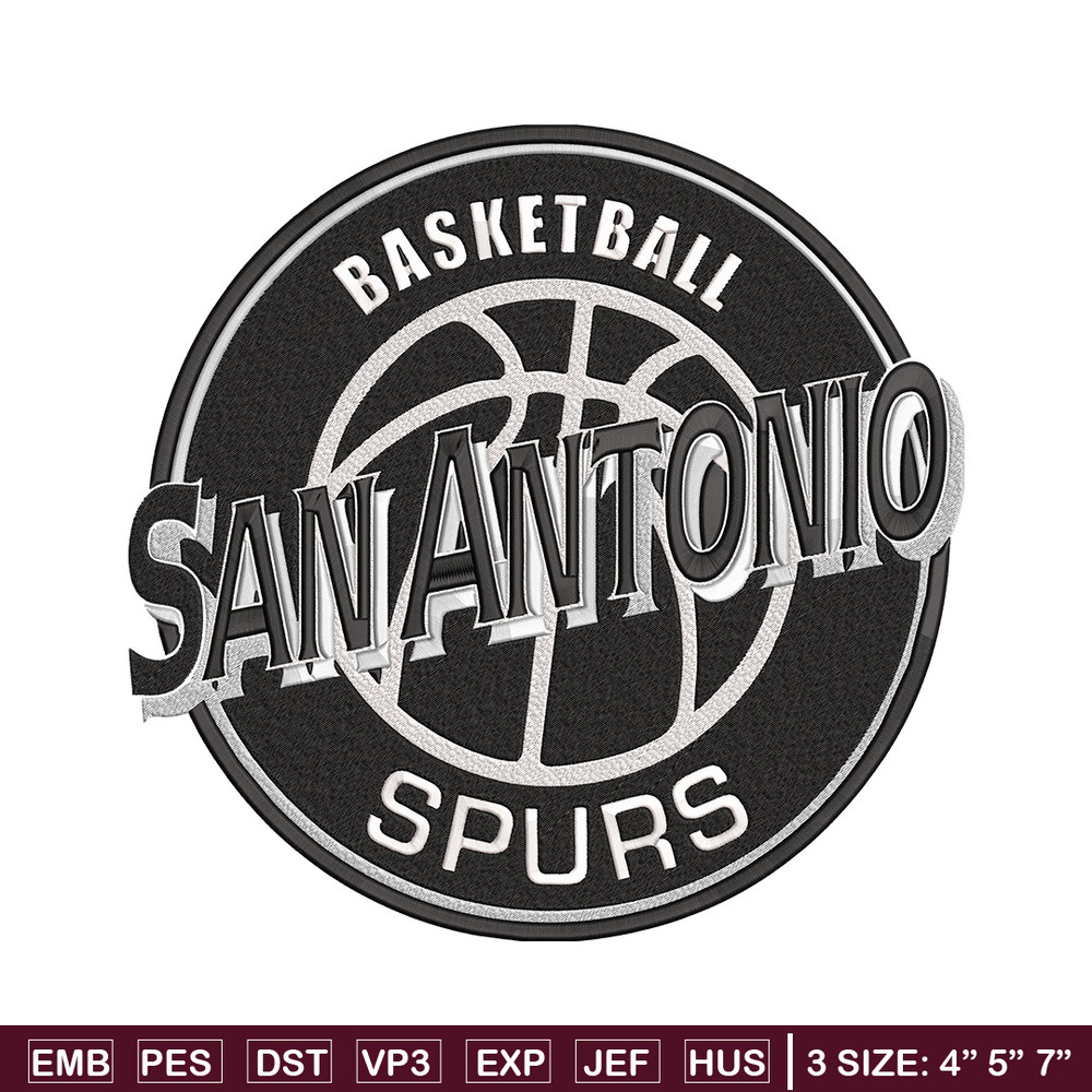 San Antonio Spurs logo embroidery design, NBA embroidery,Embroidery design,Logo sport embroidery, Sport embroidery.jpg