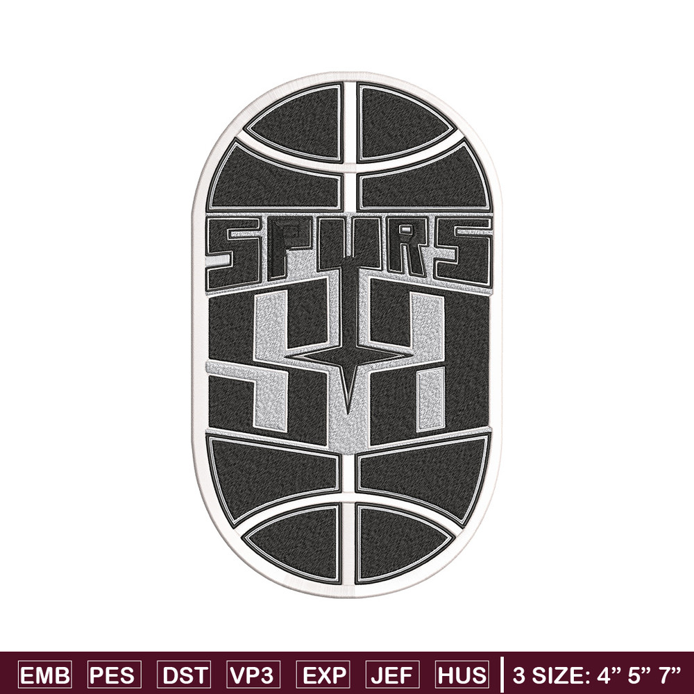 San Antonio Spurs logo embroidery design,NBA embroidery,Embroidery design, Logo sport embroidery, Sport embroidery..jpg