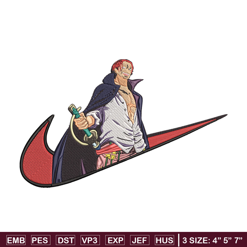 Shanks x nike Embroidery Design, One piece Embroidery, Embroidery File, Nike Embroidery, Anime shirt, Digital download.jpg