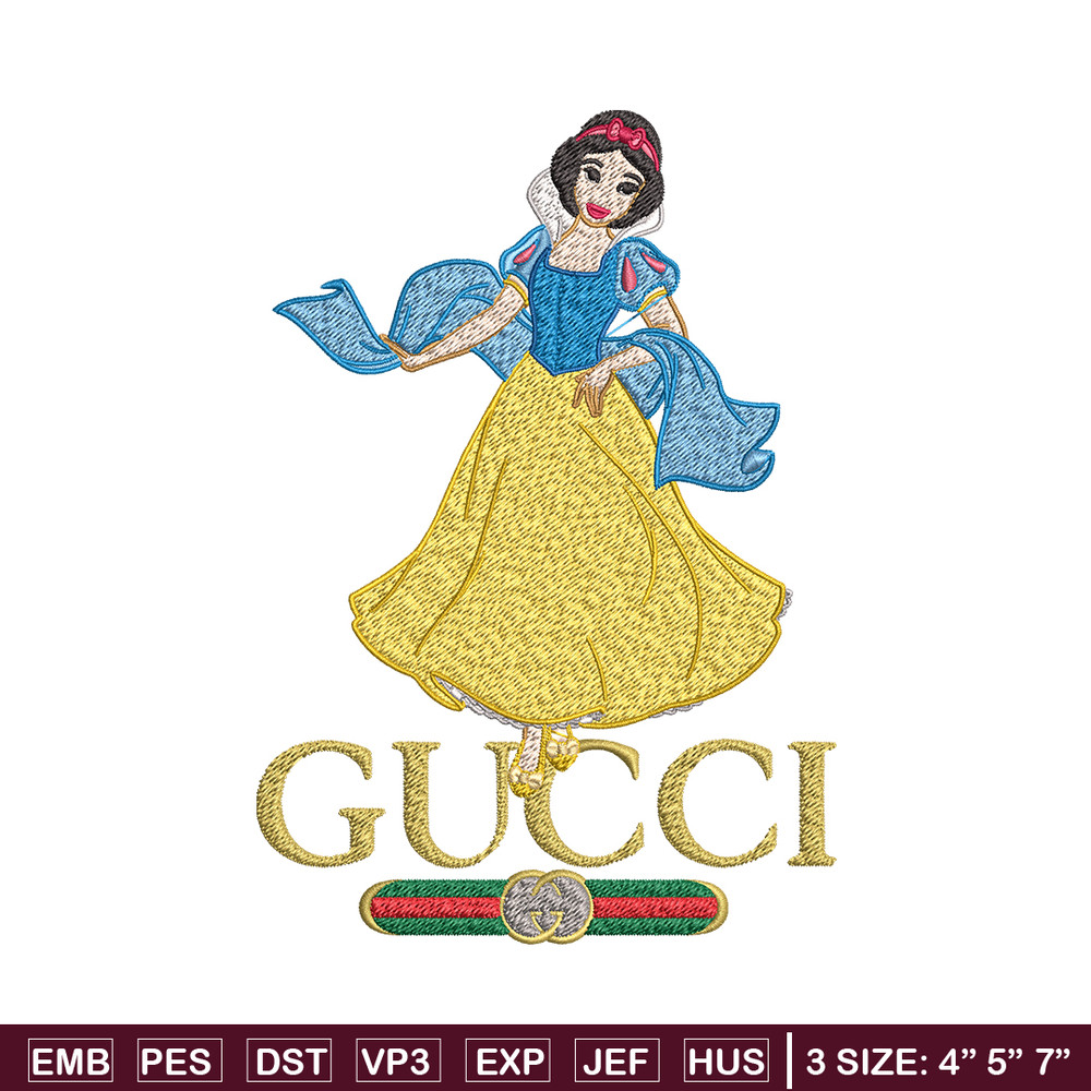 Snow White Gucci Embroidery design, Snow White cartoon Embroidery, cartoon design, Embroidery File, Instant download..jpg