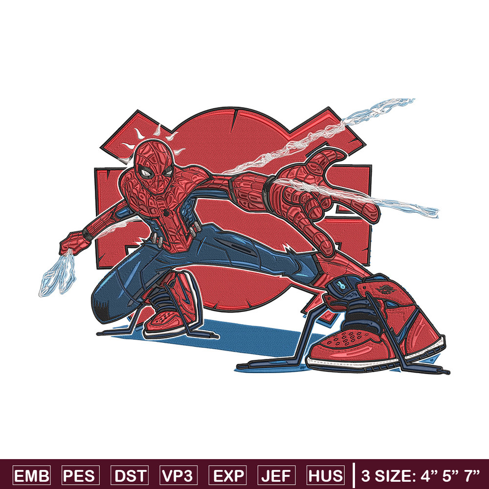 Spiderman poster Embroidery Design, Spiderman Embroidery, Embroidery File, Anime Embroidery,Anime shirt,Digital download.jpg
