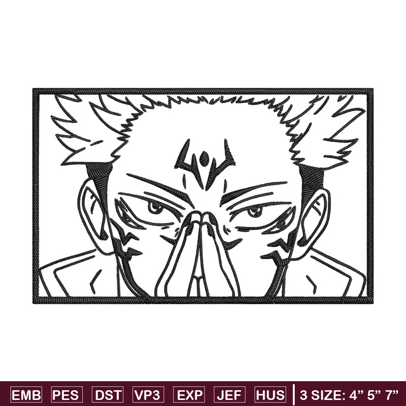 Sukuna box Embroidery Design, Jujutsu Embroidery, Embroidery File, Anime Embroidery, Anime shirt, Digital download.jpg
