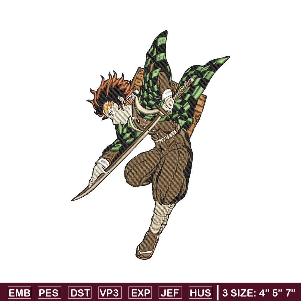 Tanjiro Embroidery Design, Demon slayer Embroidery, Embroidery File, Anime Embroidery, Anime shirt, Digital download..jpg