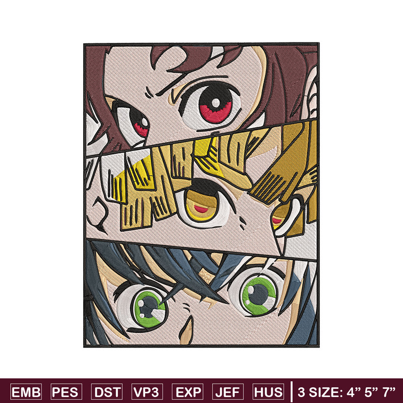 Tanjiro friends poster Embroidery Design, Demon slayer Embroidery, Embroidery File, Anime Embroidery, Digital download.jpg