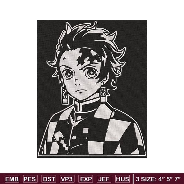 Tanjiro poster Embroidery Design, Demon slayer Embroidery, Embroidery File,Anime Embroidery,Anime shirt,Digital download.jpg