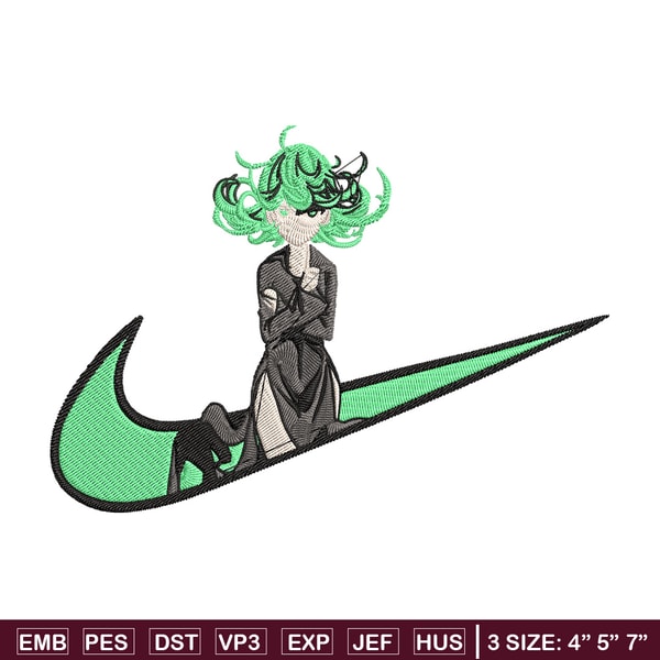 Tatsumaki nike Embroidery Design,One punch man Embroidery, Embroidery File, Nike Embroidery,Anime shirt,Digital download.jpg