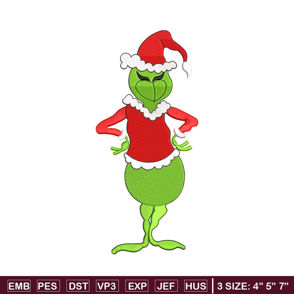 The Grinch embroidery design, Chrismas embroidery, Embroidery file, Embroidery shirt, Emb design, Digital download.jpg