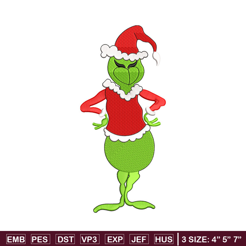 The Grinch embroidery design, Chrismas embroidery, Embroidery file, Embroidery shirt, Emb design, Digital download.jpg