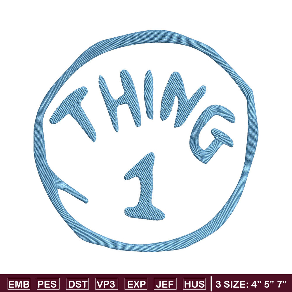 Thing One Embroidery Design, Embroidery File, logo Embroidery, logo shirt, Embroidery design, Digital download..jpg