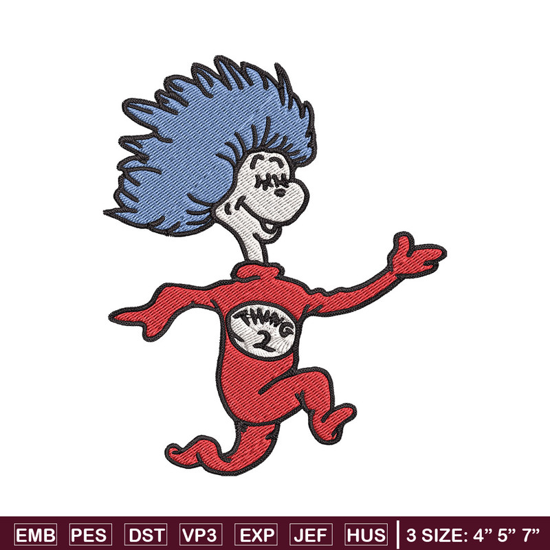 Thing Two Embroidery Design, Dr seuss Embroidery, Embroidery File, logo shirt, Embroidery design, Digital download..jpg