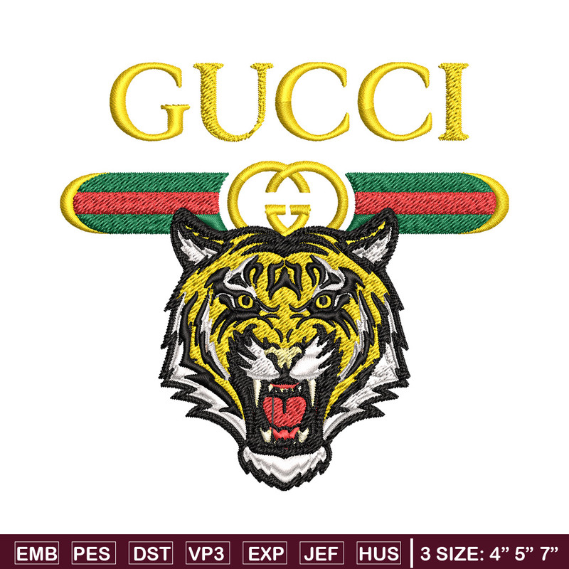 Tiger gucci Embroidery Design, Gucci Embroidery, Brand Embroidery, Logo shirt, Embroidery File, Digital download.jpg