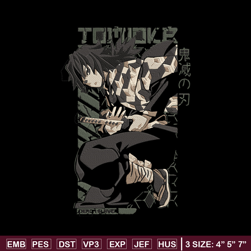 Tomioka poster Embroidery Design, Demon slayer Embroidery, Embroidery File, Anime Embroidery, Digital download.jpg