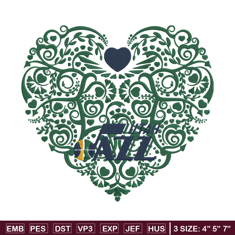 Utah Jazz heart embroidery design, NBA embroidery, Sport embroidery, Embroidery design, Logo sport embroidery.jpg