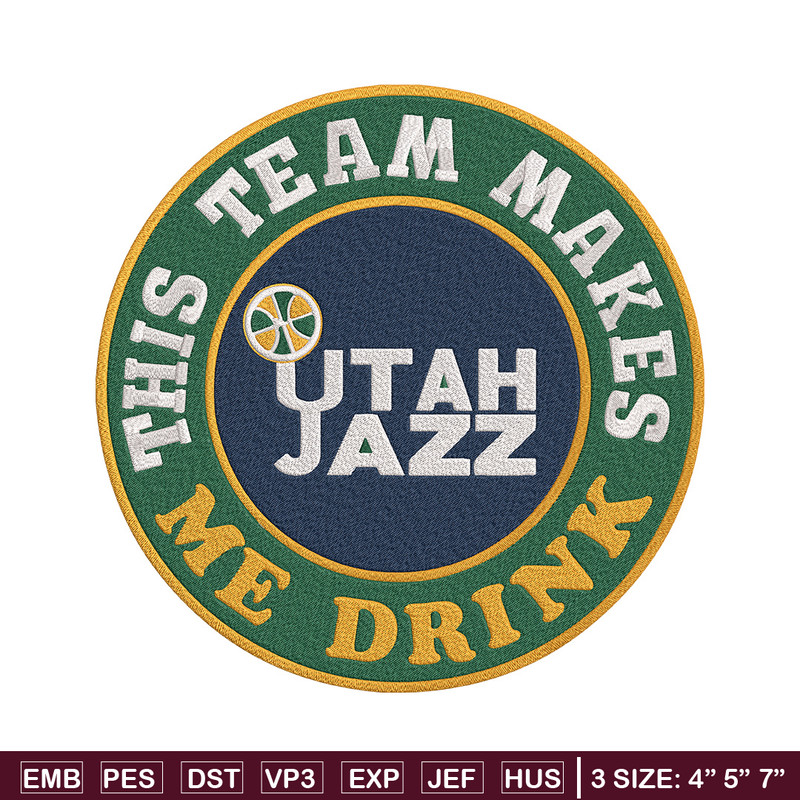 Utah Jazz logo embroidery design, NBA embroidery,Sport embroidery,Embroidery design, Logo sport embroidery..jpg