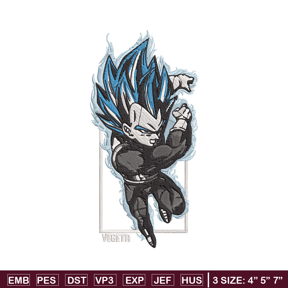Vegeta poster Embroidery Design, Dragonball Embroidery, Embroidery File, Anime Embroidery, Anime shirt, Digital download.jpg