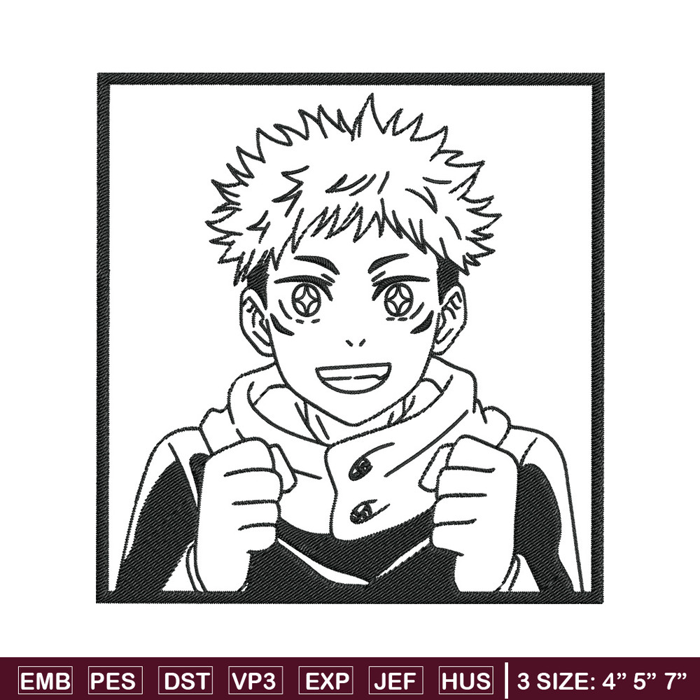 Yuji box Embroidery Design, Jujutsu Embroidery, Embroidery File, Anime Embroidery, Anime shirt, Digital download.jpg