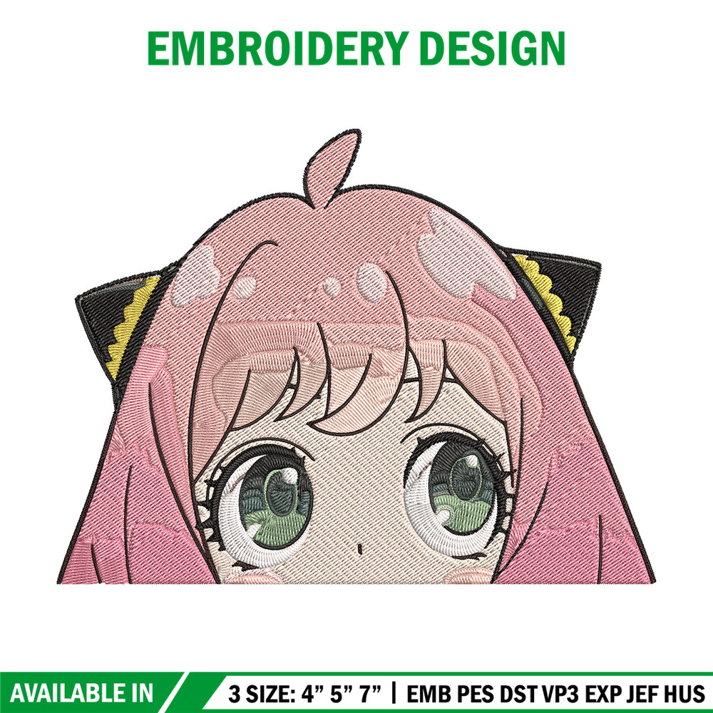 Anya Peek Embroidery Design, Spy x family Embroidery, Embroidery File, Anime Embroidery, Anime shirt, Digital download..jpg