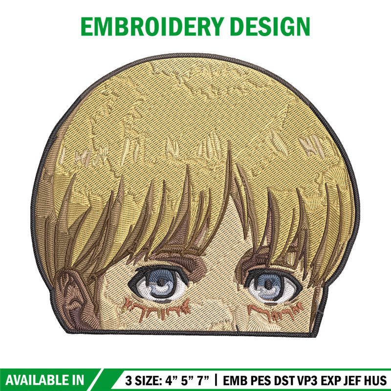 Armin Peeker Embroidery Design, Aot Embroidery, Embroidery File, Anime Embroidery, Anime shirt, Digital download..jpg