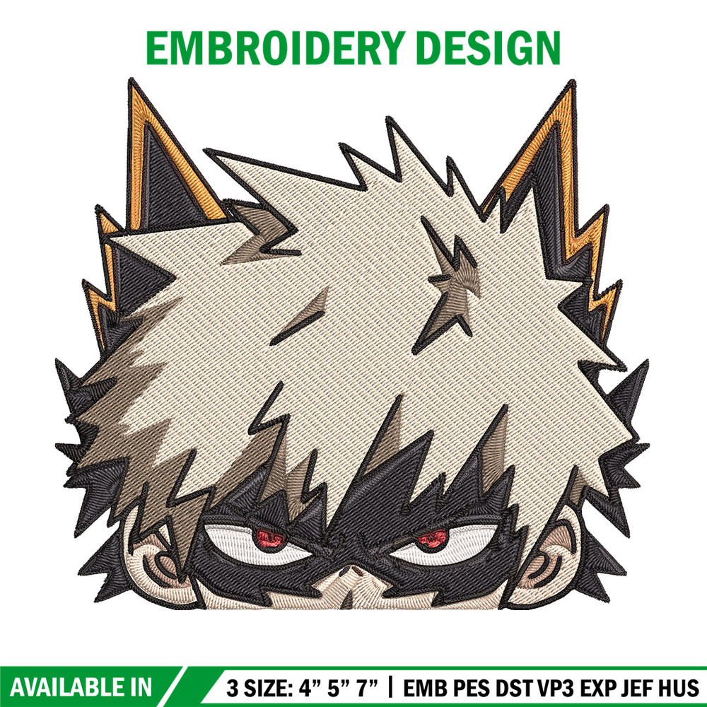 Bakugo Peeker Embroidery Design, Mha Embroidery, Embroidery File, Anime Embroidery, Anime shirt, Digital download.jpg